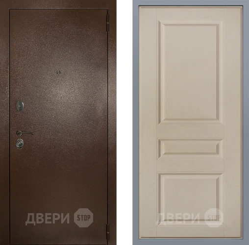 Дверь Заводские двери Эталон 3к антик медь Стокгольм Шампань в Егорьевске