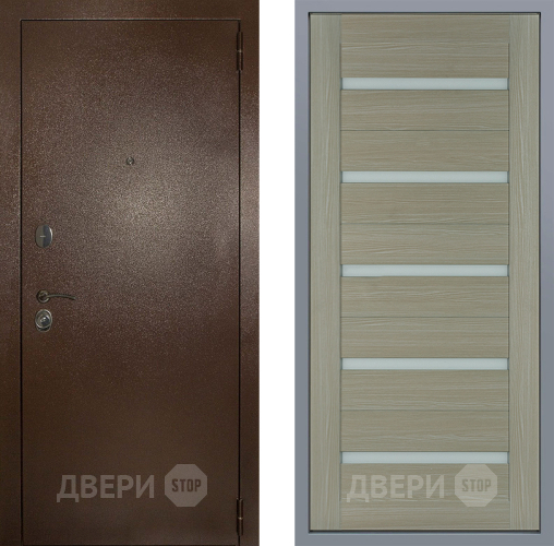 Дверь Заводские двери Эталон 3к антик медь СБ-1 Капучино в Егорьевске