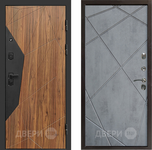 Входная металлическая Дверь Престиж Avangard Лучи Бетон темный в Егорьевске