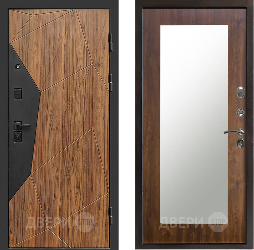 Входная металлическая Дверь Престиж Avangard Зеркло Пастораль Дуб в Егорьевске