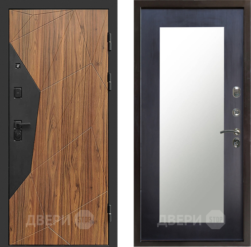 Входная металлическая Дверь Престиж Avangard Зеркло Пастораль Венге в Егорьевске