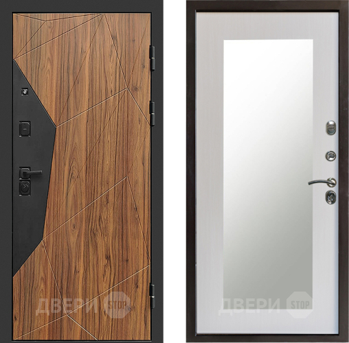 Входная металлическая Дверь Престиж Avangard Зеркло Пастораль Лиственница белая в Егорьевске