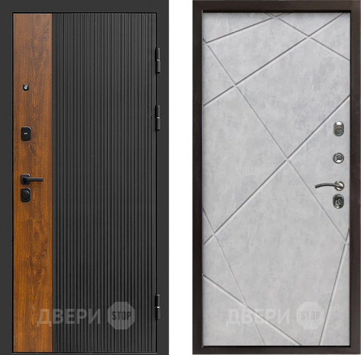 Входная металлическая Дверь Престиж Prestizh Лучи Бетон светлый в Егорьевске