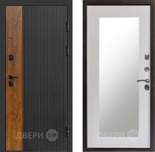 Входная металлическая Дверь Престиж Prestizh Зеркло Пастораль Лиственница белая в Егорьевске