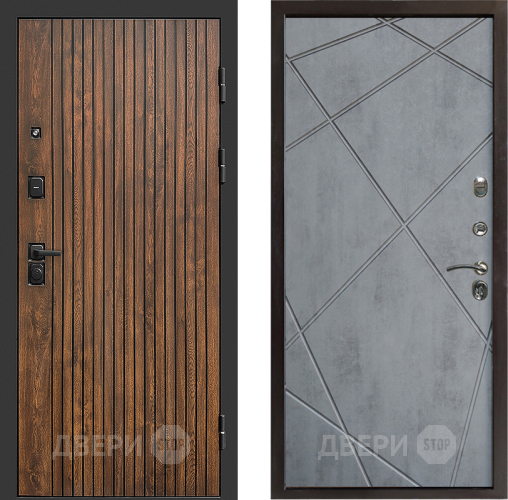 Входная металлическая Дверь Престиж Tvist Лучи Бетон темный в Егорьевске