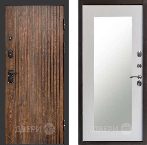 Входная металлическая Дверь Престиж Tvist Зеркло Пастораль Лиственница белая в Егорьевске