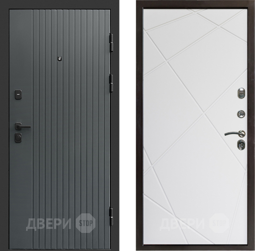 Входная металлическая Дверь Престиж Tvist Grey Лучи Бетон белый в Егорьевске