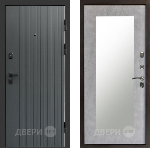 Дверь Престиж Tvist Grey Зеркло Пастораль Бетон светлый в Егорьевске