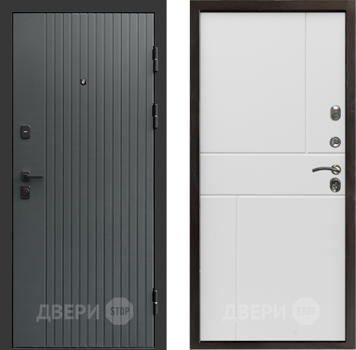 Входная металлическая Дверь Престиж Tvist Grey Горизонт Бетон белый в Егорьевске