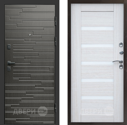 Входная металлическая Дверь Престиж Rivera Царга Лиственница белая в Егорьевске