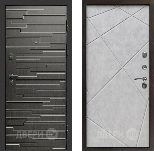 Входная металлическая Дверь Престиж Rivera Лучи Бетон светлый в Егорьевске