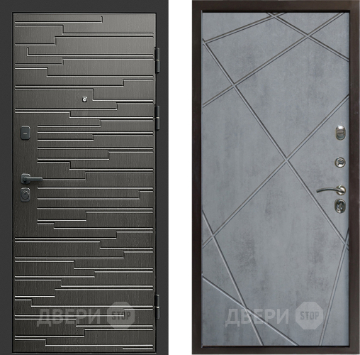 Входная металлическая Дверь Престиж Rivera Лучи Бетон темный в Егорьевске