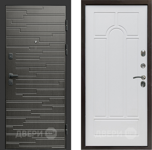 Входная металлическая Дверь Престиж Rivera Арка Белое дерево в Егорьевске