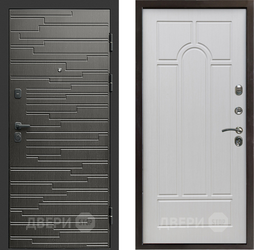 Входная металлическая Дверь Престиж Rivera Арка Лиственница белая в Егорьевске