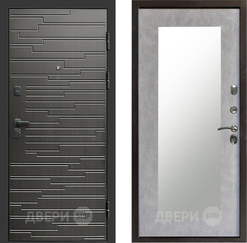 Дверь Престиж Rivera Зеркло Пастораль Бетон светлый в Егорьевске