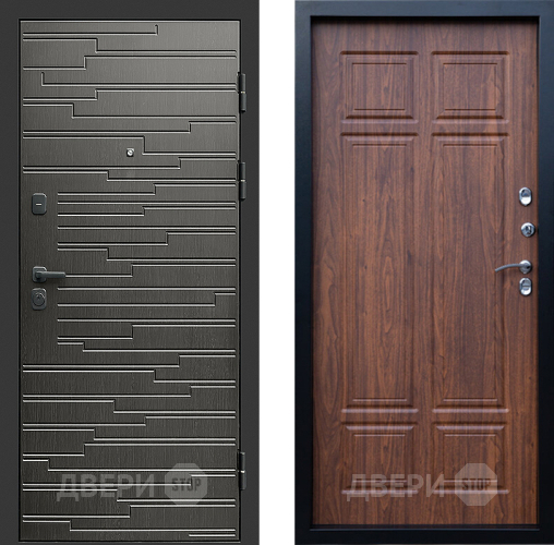 Входная металлическая Дверь Престиж Rivera Премиум Орех темный в Егорьевске