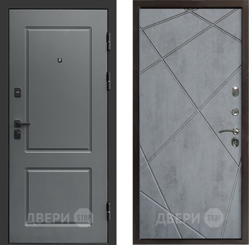 Входная металлическая Дверь Престиж Verona Лучи Бетон темный в Егорьевске