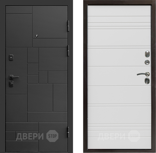 Входная металлическая Дверь Престиж Kvadro Line Белый в Егорьевске