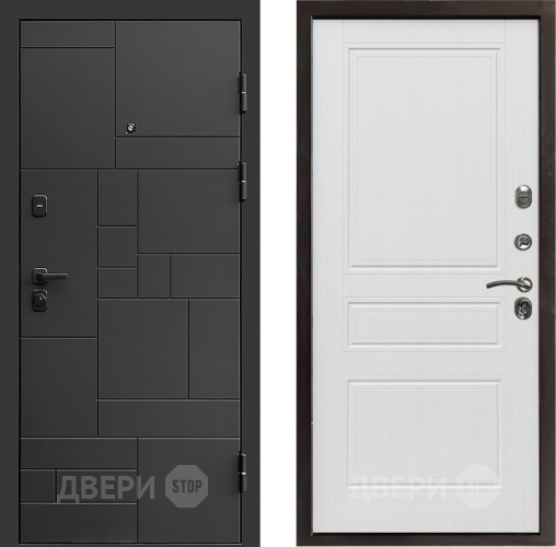 Входная металлическая Дверь Престиж Kvadro Классика Белое дерево в Егорьевске