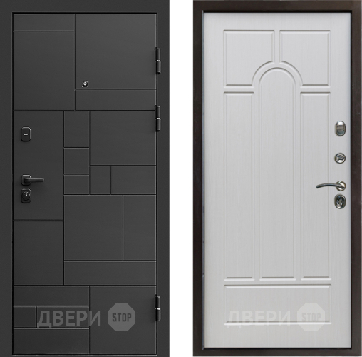 Входная металлическая Дверь Престиж Kvadro Арка Лиственница белая в Егорьевске