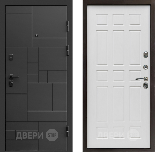 Входная металлическая Дверь Престиж Kvadro Спарта Белое дерево в Егорьевске