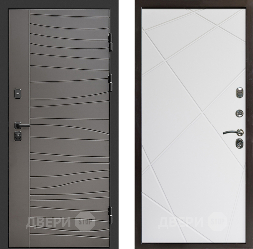 Входная металлическая Дверь Престиж Siciliya Лучи Бетон белый в Егорьевске