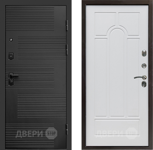 Входная металлическая Дверь Престиж Favorit Арка Белое дерево в Егорьевске