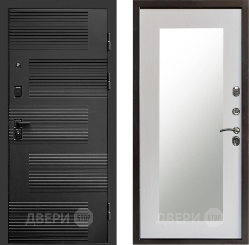 Входная металлическая Дверь Престиж Favorit Зеркло Пастораль Лиственница белая в Егорьевске