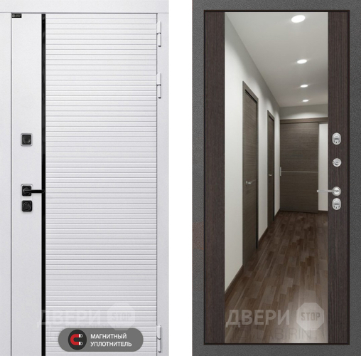 Входная металлическая Дверь Лабиринт (LABIRINT) Royal Зеркало Максимум Венге в Егорьевске