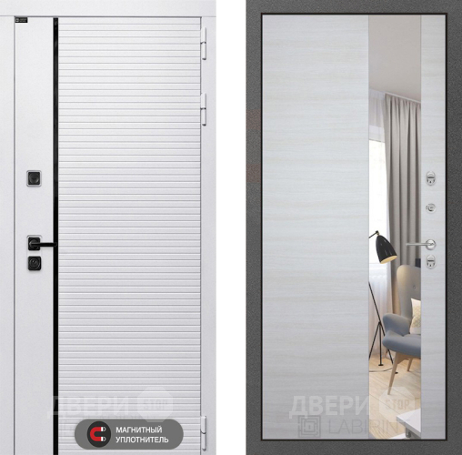 Дверь Лабиринт (LABIRINT) Royal Зеркало Акация светлая в Егорьевске