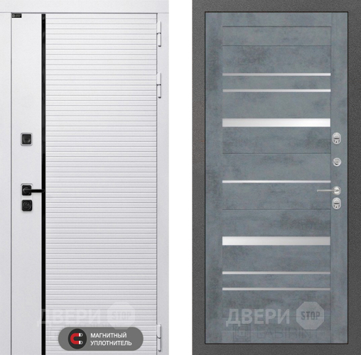 Входная металлическая Дверь Лабиринт (LABIRINT) Royal 20 Бетон темный в Егорьевске