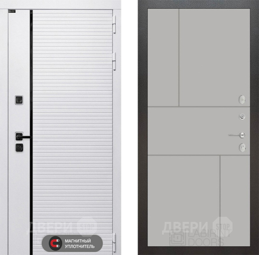 Входная металлическая Дверь Лабиринт (LABIRINT) Royal 21 Грей софт в Егорьевске