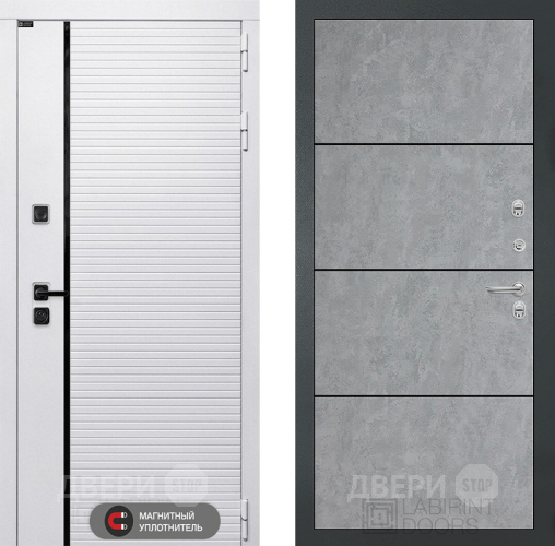 Входная металлическая Дверь Лабиринт (LABIRINT) Royal 25 Бетон светлый в Егорьевске