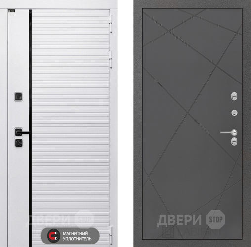 Входная металлическая Дверь Лабиринт (LABIRINT) Royal 24 Графит софт в Егорьевске