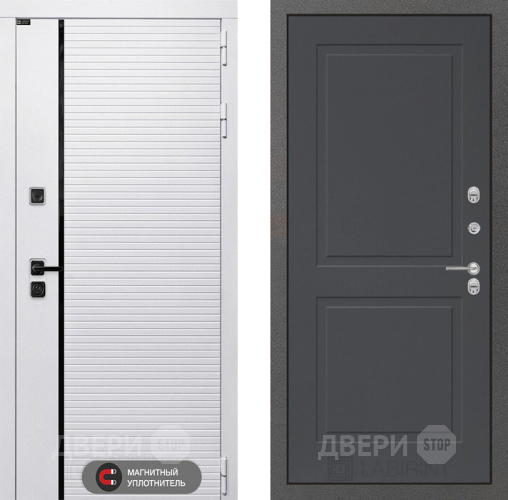 Входная металлическая Дверь Лабиринт (LABIRINT) Royal 11 Графит софт в Егорьевске