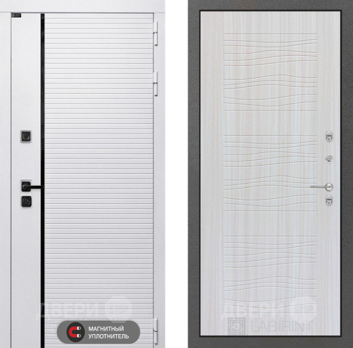 Входная металлическая Дверь Лабиринт (LABIRINT) Royal 06 Сандал белый в Егорьевске