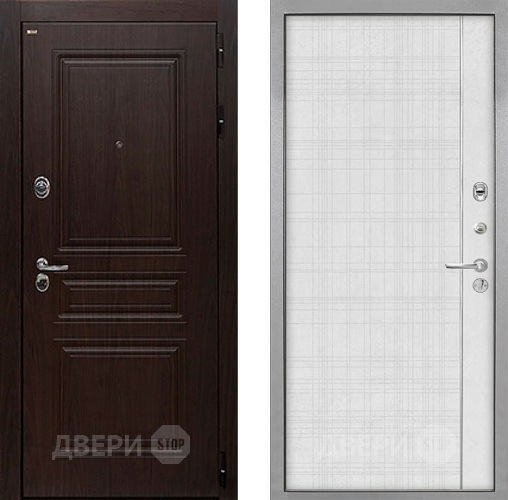 Входная металлическая Дверь Интекрон (INTECRON) Брайтон Тиковое Дерево В-07 с молдингом Лофт белый в Егорьевске