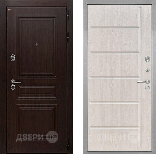 Входная металлическая Дверь Интекрон (INTECRON) Брайтон Тиковое Дерево ФЛ-102 Сосна белая в Егорьевске