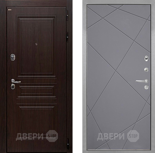 Входная металлическая Дверь Интекрон (INTECRON) Брайтон Тиковое Дерево Лучи-М Графит софт в Егорьевске