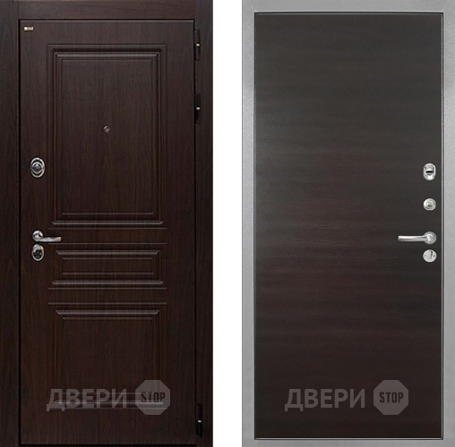 Входная металлическая Дверь Интекрон (INTECRON) Брайтон Тиковое Дерево Гладкая Эковенге поперечный в Егорьевске