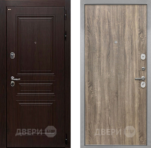 Входная металлическая Дверь Интекрон (INTECRON) Брайтон Тиковое Дерево Гладкая Дуб турин в Егорьевске
