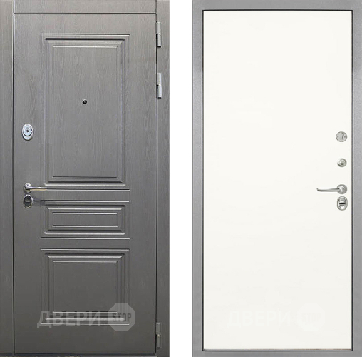 Дверь Интекрон (INTECRON) Брайтон Графит Гладкая Слоновая кость в Егорьевске