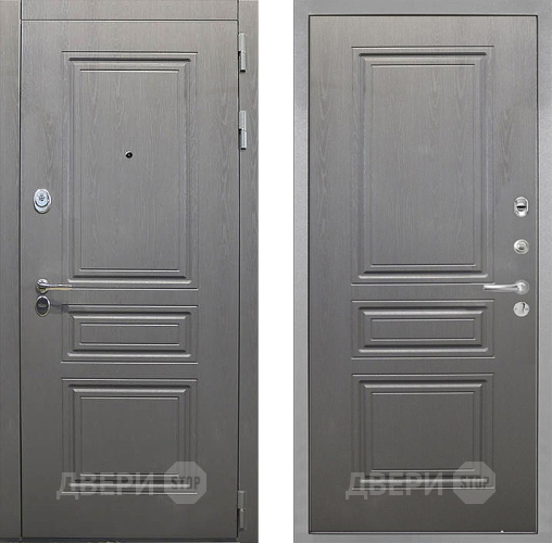 Входная металлическая Дверь Интекрон (INTECRON) Брайтон Графит ФЛ-243 Графит вуд дуб в Егорьевске