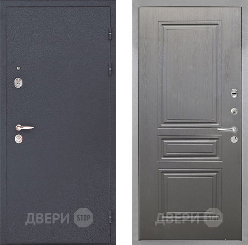 Входная металлическая Дверь Интекрон (INTECRON) Колизей ФЛ-243 Графит вуд дуб в Егорьевске