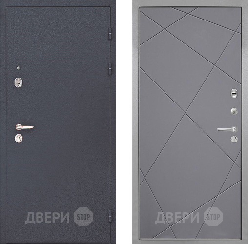 Входная металлическая Дверь Интекрон (INTECRON) Колизей Лучи-М Графит софт в Егорьевске