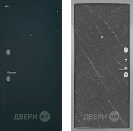 Входная металлическая Дверь Интекрон (INTECRON) Греция Гладкая Гранит лава оникс в Егорьевске
