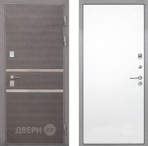 Входная металлическая Дверь Интекрон (INTECRON) Неаполь Гладкая Силк Сноу в Егорьевске