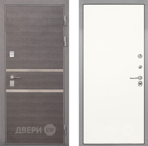 Входная металлическая Дверь Интекрон (INTECRON) Неаполь Гладкая Слоновая кость в Егорьевске