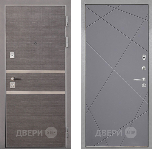 Входная металлическая Дверь Интекрон (INTECRON) Неаполь Лучи-М Графит софт в Егорьевске