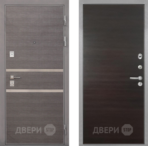 Входная металлическая Дверь Интекрон (INTECRON) Неаполь Гладкая Эковенге поперечный в Егорьевске